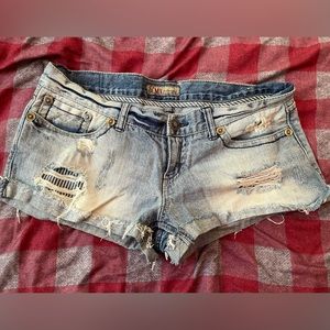 YMI Distressed Cutoff Jean Shorts, Junior size 7